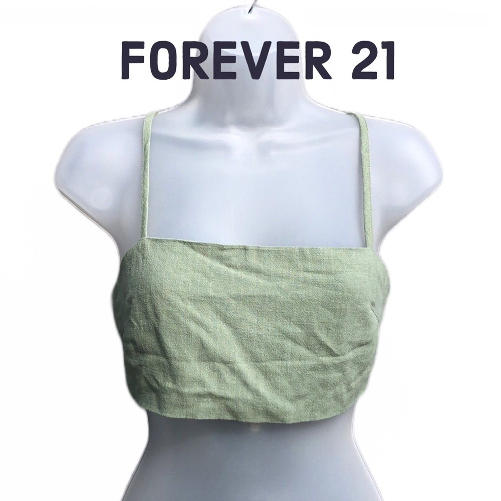 NWT Forever 21 woven top linen blend Cami, size M